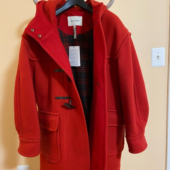 And You Duffle Coat in Red, size 0, NWT - Picture 10 of 10